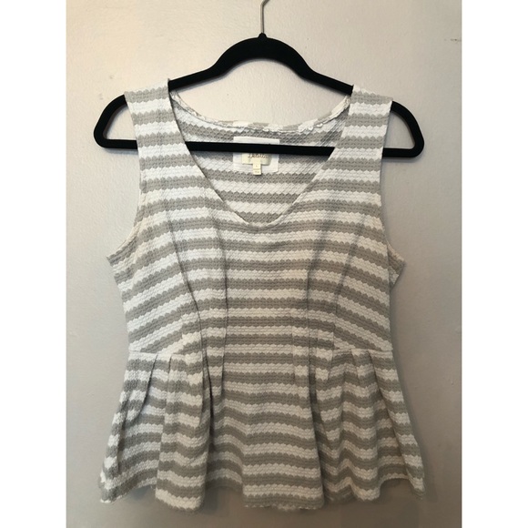 Sleeveless Anthropologie Peplum Top Sz L - Picture 1 of 4